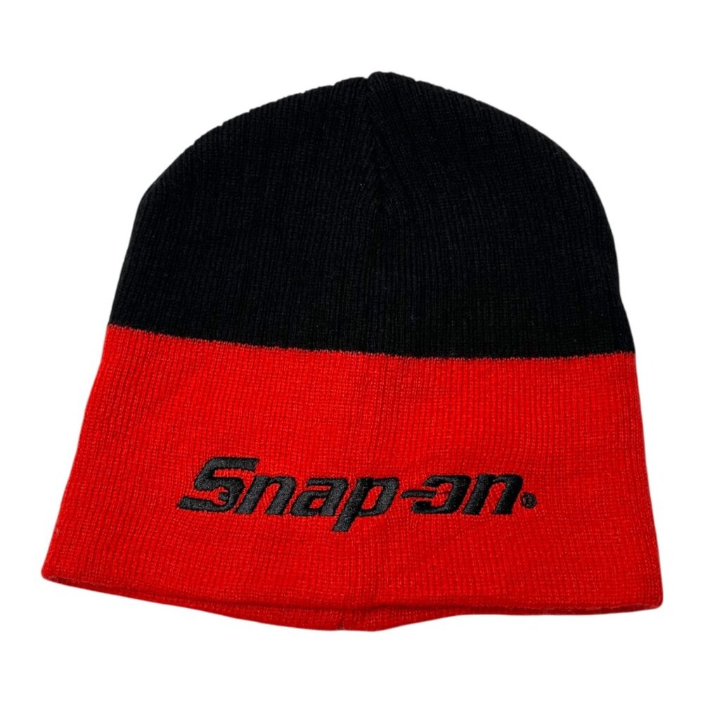 Snap On Tools Black Red Winter Unisex Knit Embroidered Beanie Hat